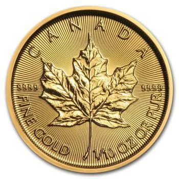 Unser Ankaufspreis für 1/10 Unze Goldmünze Kanada ab 2013 - Maple Leaf mit Radiale Linien im Münzbild