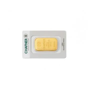 100 Gramm Goldbarren C.HAFNER in Blister mit Seriennummer