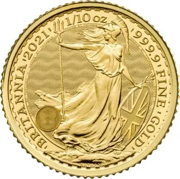 Unser Ankaufspreis für 1/10 Unze Goldmünze Großbritannien ab 2021 - Britannia
