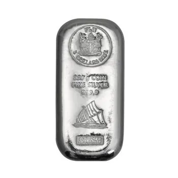 250 Gramm Silber Münzbarren Argor Heraeus - Fiji mit Zertifikat