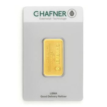 Unser Ankaufspreis für 1/2 Unze Goldbarren C. HAFNER mit Zertifikat in Blister mit Seriennummer