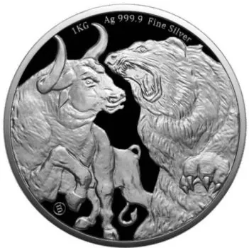 Unser Ankaufspreis für 1 Kilo Silbermünze Tokelau - Bull & Bear