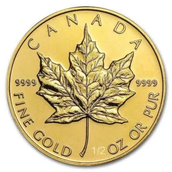 Unser Ankaufspreis für 1/2 Unze Goldmünze Kanada bis 2012 - Maple Leaf