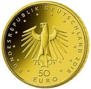 1/4 oz Goldmünze Deutschland 50 Euro 2018 Musikinstrumente Kontrabass – 1. Ausgabe