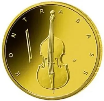 1/4 oz Goldmünze Deutschland 50 Euro 2018 Musikinstrumente Kontrabass – 1. Ausgabe