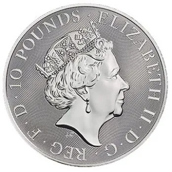 10 Unze Silbermünze Großbritannien 2020 - The Queen's Beasts | Yale of Beaufort *