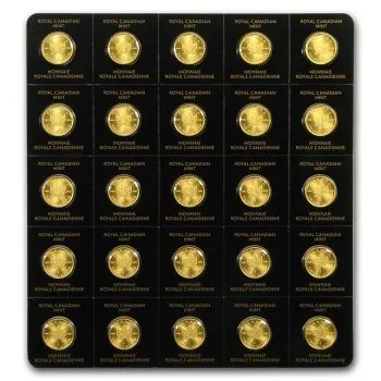 Unser Ankaufspreis für 25 x 1 Gramm Goldmünze Kanada - Maple Leaf | Maplegram