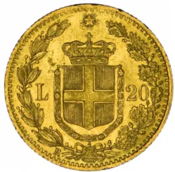 Italien 20 Lire Goldmünze - Vittorio Emanuele II / Vittorio Emanuele II