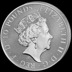 10 Unze Silbermünze Großbritannien 2019 - The Queen's Beasts | Black Bull of Clearance