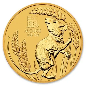 1/4 Unze Goldmünze Australien 2020 - Lunar Serie 3 - Motiv: MAUS