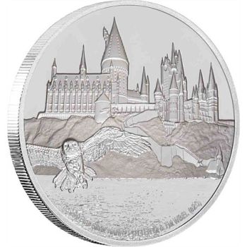 1 Unze Silbermünze Niue 2020 in Polierte Platte | HARRY POTTER™ - Motiv: Hogwarts Castle