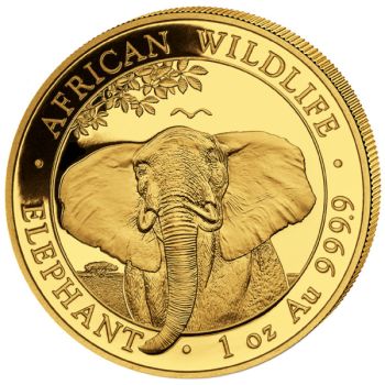 1 Unze Goldmünze Somalia 2021 - Elefant