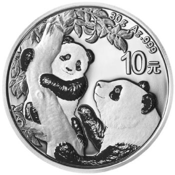 30 Gramm Silbermünze China 2021 - Panda
