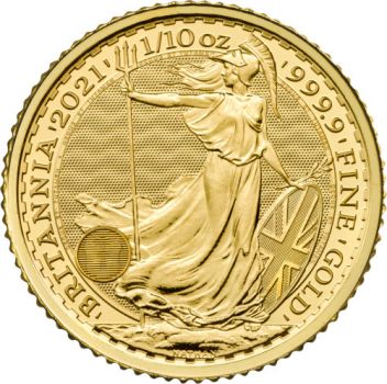 1/10 Unze Goldmünze Großbritannien 2021 - Britannia