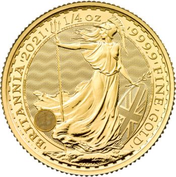 1/4 Unze Goldmünze Großbritannien 2021 - Britannia