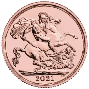 Großbritannien 1 Pfund Sovereign Goldmünze 2021