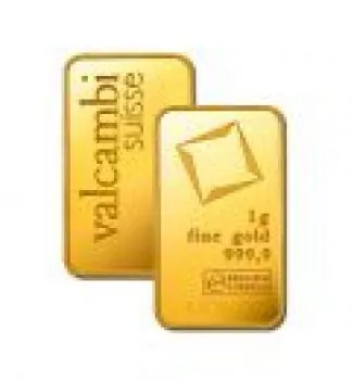 1 Gramm Goldbarren Valcambi in Blister mit Seriennummer