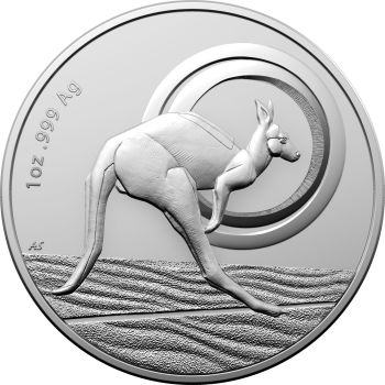 1 Unze Silbermünze Australien 2021 - Känguru | RAM Ausgabe | Motiv: Outback Majesty
