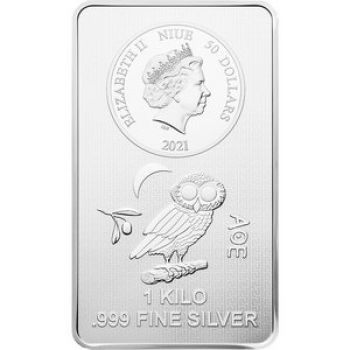 1000 Gramm / 1 Kilo Silbermünze Niue 2021 - Eule