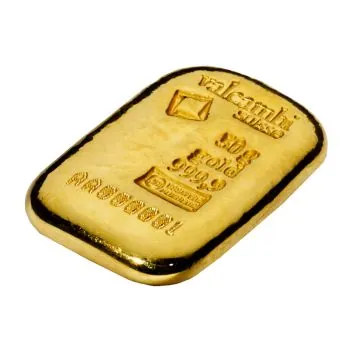 50 Gramm Goldbarren Valcambi – Neuware mit Seriennummer, LBMA-zertifiziert