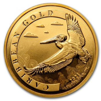 1 Unze Goldmünze Barbados 2021 | PELICAN - Pelikan