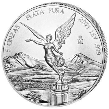 5 Unze Silbermünze Mexiko 2021 - Libertad | Siegesgöttin