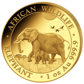 1 Unze Goldmünze Somalia 2022 - Elefant