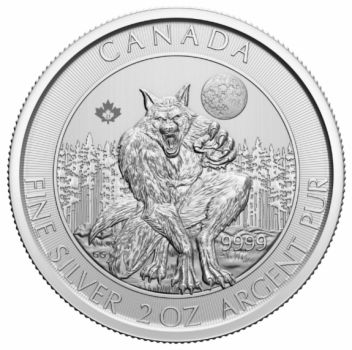 Kanada 10 Dollars | 2 Unze Silbermünze 2021 | Motiv: Creatures of the North Werewolf - Werwolf