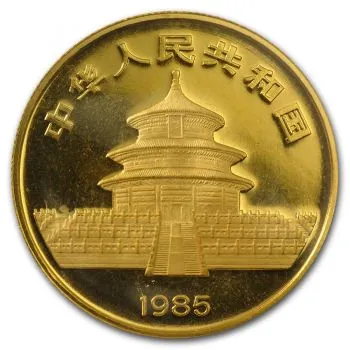 1/2 Unze Goldmünze China 1985 - Panda