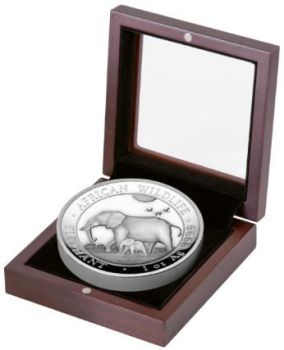1 Unze Silbermünze Somalia 2022 in ULTRA HIGH RELIEF und Polierte Platte - Elefant