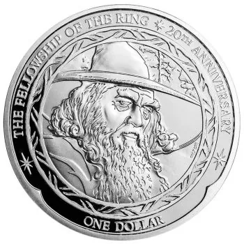 1 Unze Silbermünze Niue 2021 | 20 Jahre Herr der Ringe™ - Motiv: Gandalf ™