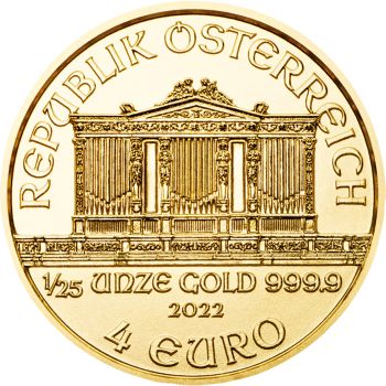 1/25 Unze Goldmünze Österreich 2022 - Wiener Philharmoniker