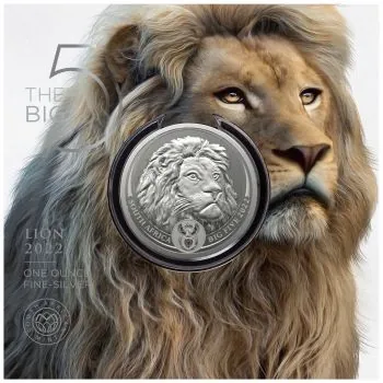 5 Rand | 1 Unze Silbermünze Südafrika 2022 | Serie: Big Five II - Motiv: Löwe | 2. Ausgabe