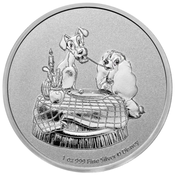 1 Unze Silbermünze Niue 2022 | Disney `s Susi und Strolch ™