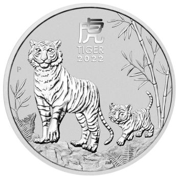 1 Kilo Silbermünze Australien 2022 - Lunar Serie 3 - Motiv: TIGER
