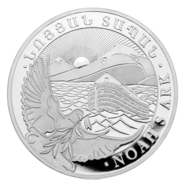 1/2 Unze Silbermünze Armenien 2023 - Arche Noah