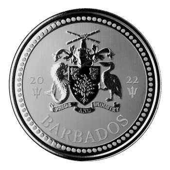 1 Unze Silbermünze Barbados 2022 | TRIDENT - DREIZACK
