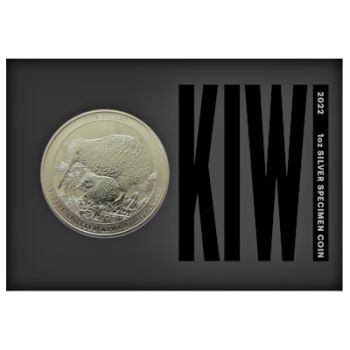 1 Unze Silbermünze Neuseeland 2022 - Kiwi im Blister