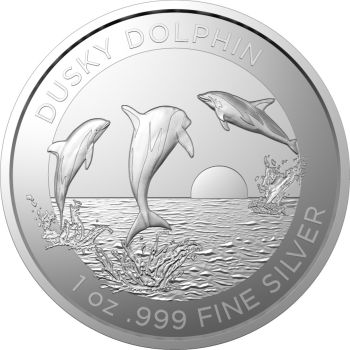 1 Unze Silbermünze Australien 2022 | Serie: Dolphin - Motiv: Dusky
