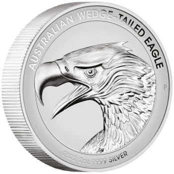 2 Unze Silbermünze Australien 2022 - Keilschwanzadler (Wedge-Tailed Eagle) Piedfort (Ultra High Relief) in Reverse Proof