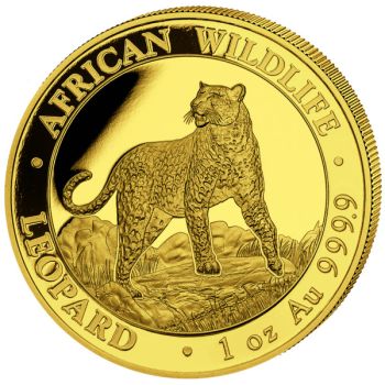 1 Unze Goldmünze Somalia 2022 | Serie: African Wildlife - Motiv: Leopard