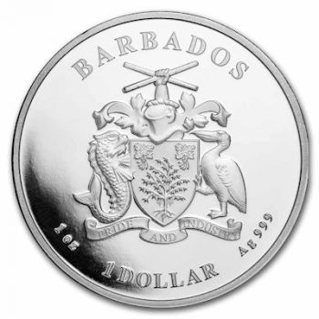 1 Unze Silbermünze Barbados 2022 | PELICAN - Pelikan