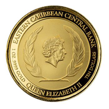 1 Unze Goldmünze Sankt Kitts und Nevis 2021 | Eastern Caribbean EC8 - Motiv:  St Kitts & Nevis