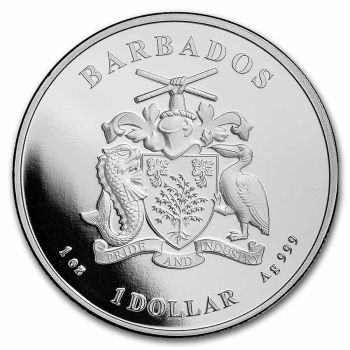 1 Unze Silbermünze Barbados 2022 | CARIBBEAN SILVER | Seepferdchen - Seahorse