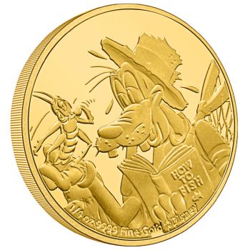 1/4 Unze Goldmünze Niue 2022 in Polierte Platte | Disney`s Classics Ausgabe - Motiv: 90 jähriges Jubiläum Goofy