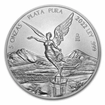 5 Unze Silbermünze Mexiko 2022 - Libertad | Siegesgöttin