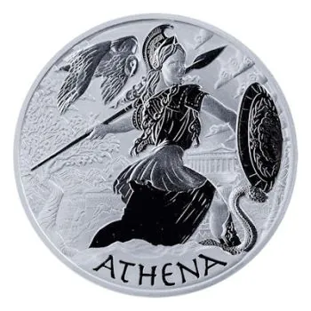 1 Unze Silbermünze Tuvalu 2022 | Serie: Gods of Olympus - Motiv: Athena