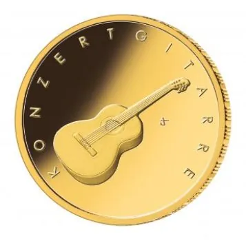 1/4 oz Goldmünze Deutschland 50 Euro 2022 Musikinstrumente Konzertgitarre – 5. Ausgabe