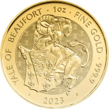 1 Unze Goldmünze Großbritannien 2023 - The Royal Tudor Beasts Collection | Motiv: Yale of Beaufort