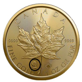 1 Unze Goldmünze Kanada 2022 - Maple Leaf im Blister | SINGLE - SOURCED MINE - MELIADINE MINE